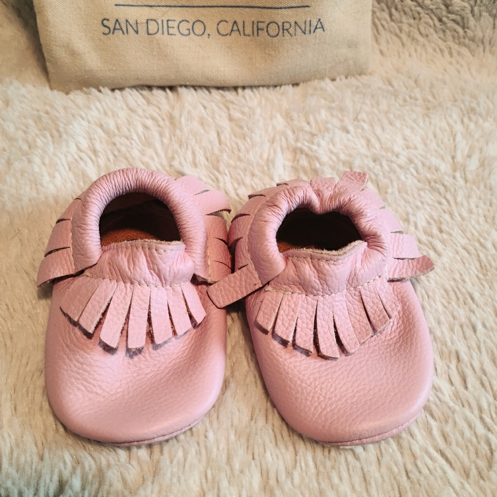 Light pink moccasins